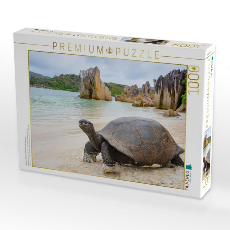 Produktbild: CALVENDO Puzzle Aldabra-Riesenschildkr&ouml;te auf Curieuse | 1000 Teile Lege-Gr&ouml;&szlig;e 64x48cm Foto-Puzzle f&uuml;r gl&uuml;ckliche Stunden
