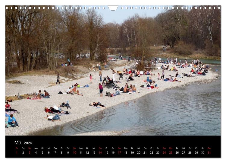 Produktbild: Die Isar - Von Scharnitz bis M&uuml;nchen (Wandkalender 2026 DIN A3 quer), CALVENDO Monatskalender