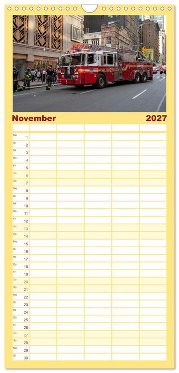 Produktbild: Familienplaner 2027 - Feuerwehr New York - Heart of the City mit 5 Spalten (Wandkalender, 21 x 45 cm) CALVENDO