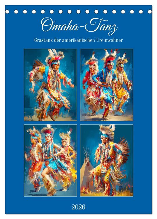 Produktbild: Omaha-Tanz. Grastanz der amerikanischen Ureinwohner (Tischkalender 2026 DIN A5 hoch), CALVENDO Monatskalender