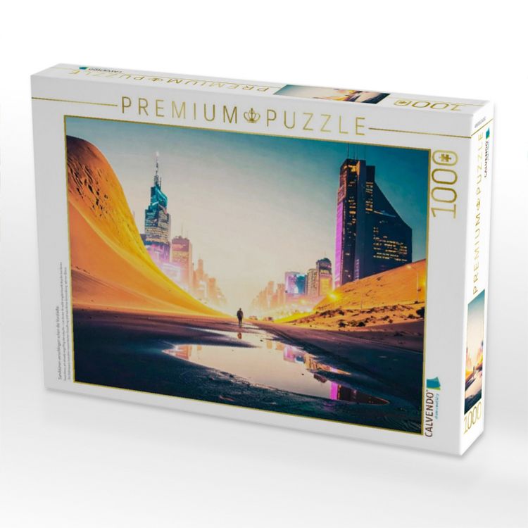 Produktbild: CALVENDO Puzzle Sandd&uuml;nen verschlingen schon die Vorst&auml;dte. | 1000 Teile Lege-Gr&ouml;&szlig;e 64x48cm Foto-Puzzle f&uuml;r gl&uuml;ckliche Stunden
