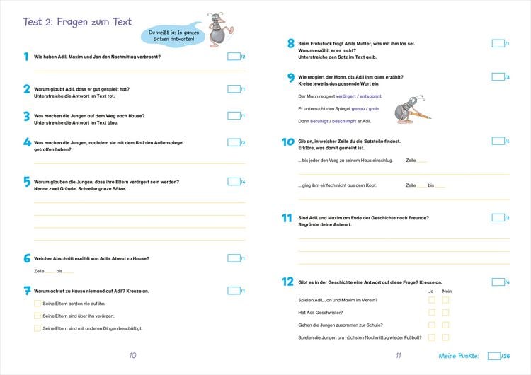 Produktbild: Fit f&uuml;r Lesetests 4. Klasse. Mein Testheft