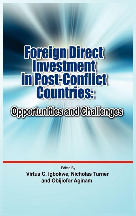 Produktbild: Foreign Direct Investment in Post Conflict Countries