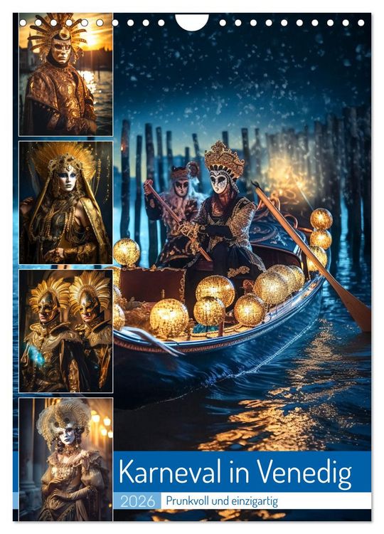 Produktbild: Karneval in Venedig (Wandkalender 2026 DIN A4 hoch), CALVENDO Monatskalender