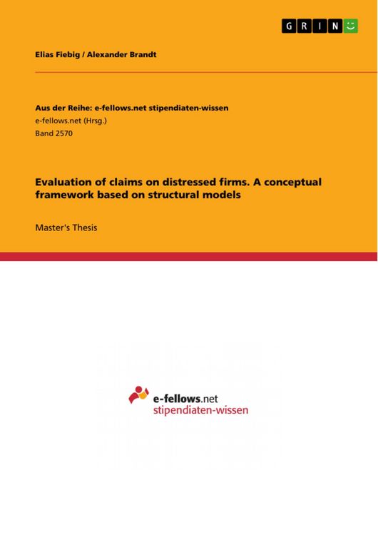 Produktbild: Evaluation of claims on distressed firms. A conceptual framework based on structural models