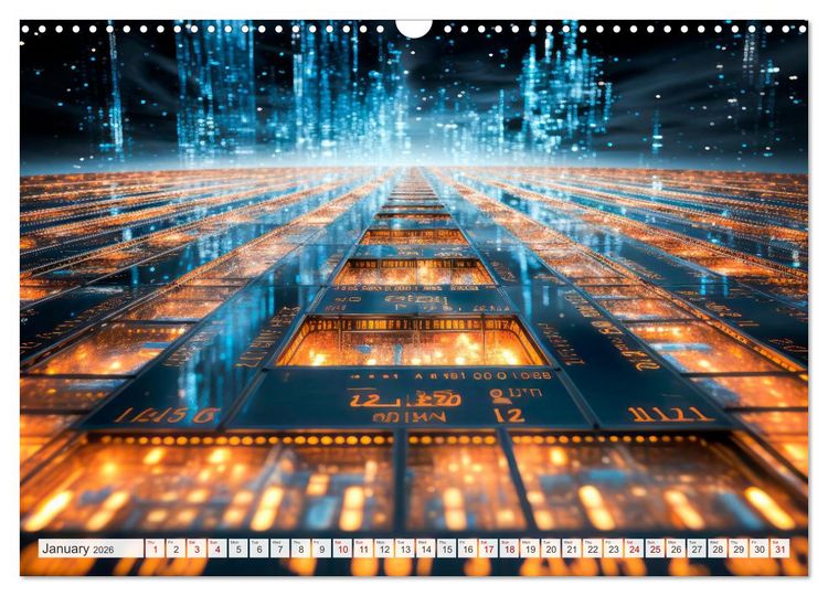 Produktbild: AI PLUS METAVERSE Algorithms and virtual reality (Wall Calendar 2026 DIN A3 landscape), CALVENDO 12 Month Wall Calendar