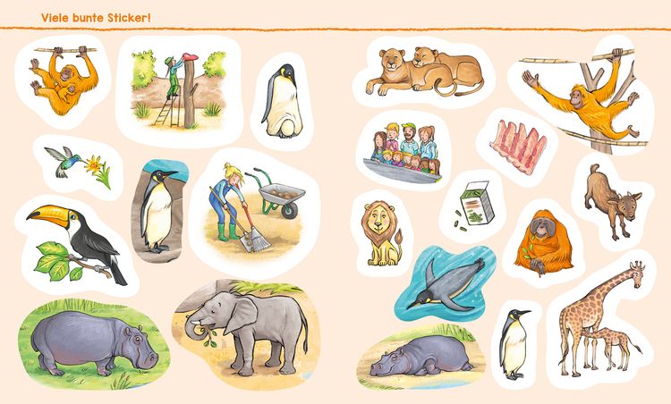 Produktbild: WAS IST WAS Kindergarten Malen Rätseln Stickern Im Zoo