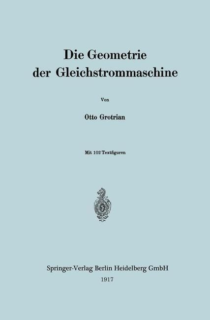 Produktbild: Die Geometrie der Gleichstrommaschine