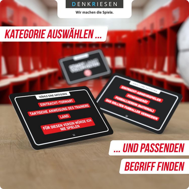 Produktbild: DENKRIESEN - STADT LAND VOLLPFOSTEN&reg; &ndash; Das Kartenspiel - Eintracht Frankfurt EDITION - "Wenn der Kopf richtig funktioniert, ist er das dritte Bein."