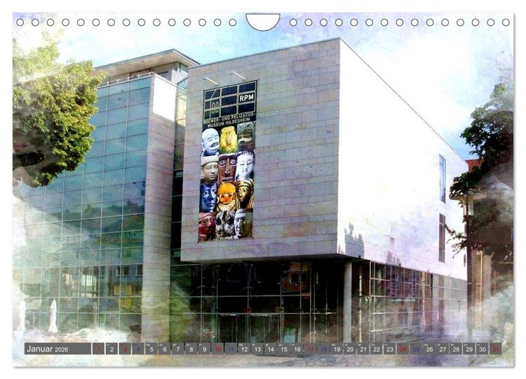 Produktbild: Erlebnis-R&auml;ume Kunst und Kultur in Hildesheim (Wandkalender 2026 DIN A4 quer), CALVENDO Monatskalender
