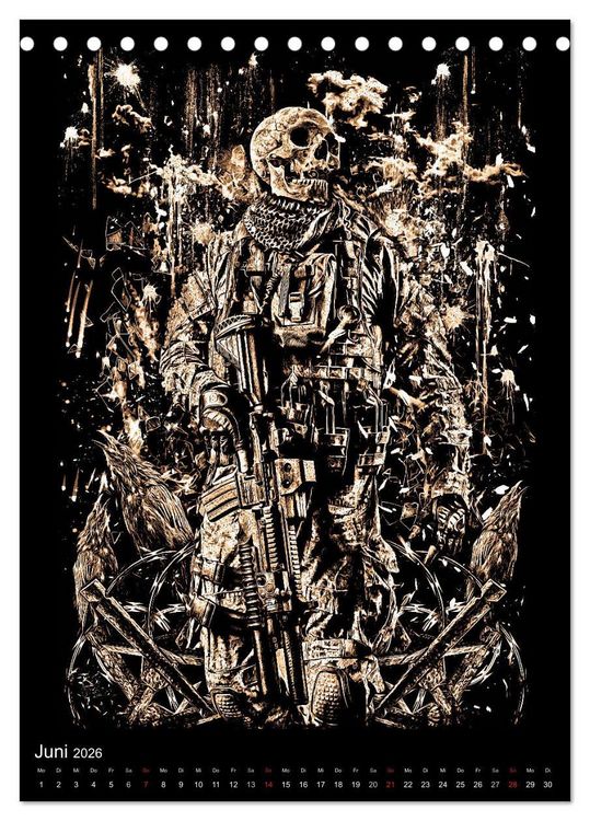 Produktbild: BLOODBOY/WAR ILLUSTRATION (Tischkalender 2026 DIN A5 hoch), CALVENDO Monatskalender