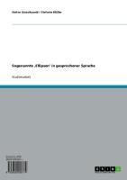 Produktbild: Sogenannte ,Ellipsen' in gesprochener Sprache