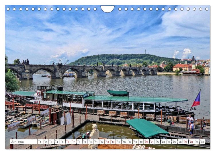 Produktbild: Prag &ndash; Ein perfekter Sommertag in der Goldenen Stadt (Wandkalender 2026 DIN A4 quer), CALVENDO Monatskalender