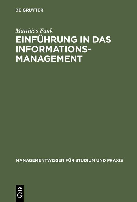 Produktbild: Einf&uuml;hrung in das Informationsmanagement