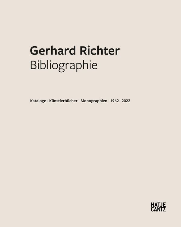 Produktbild: Gerhard Richter. Bibliographie