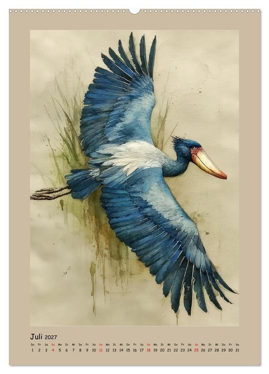 Produktbild: Abu Markub. Der imposante Schuhschnabel (Wandkalender 2027 DIN A2 hoch), CALVENDO Monatskalender