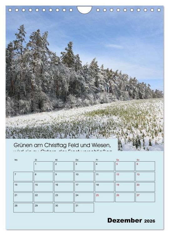 Produktbild: Wetter-Regeln der Bauern (Wandkalender 2026 DIN A4 hoch), CALVENDO Monatskalender