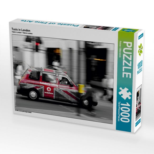 Produktbild: CALVENDO Puzzle Taxis in London | 1000 Teile Lege-Gr&ouml;&szlig;e 64x48cm Foto-Puzzle f&uuml;r gl&uuml;ckliche Stunden