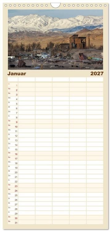 Produktbild: Familienplaner 2027 - Wo der Wind Wohnt, Amerikas Lost Places mit 5 Spalten (Wandkalender, 21 x 45 cm) CALVENDO