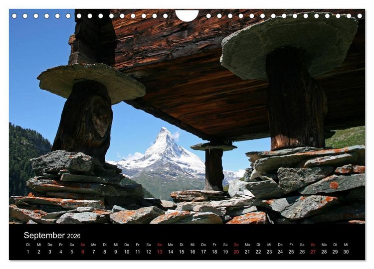 Produktbild: Zauber der Berge Zermatt und das Matterhorn (Wandkalender 2026 DIN A4 quer), CALVENDO Monatskalender