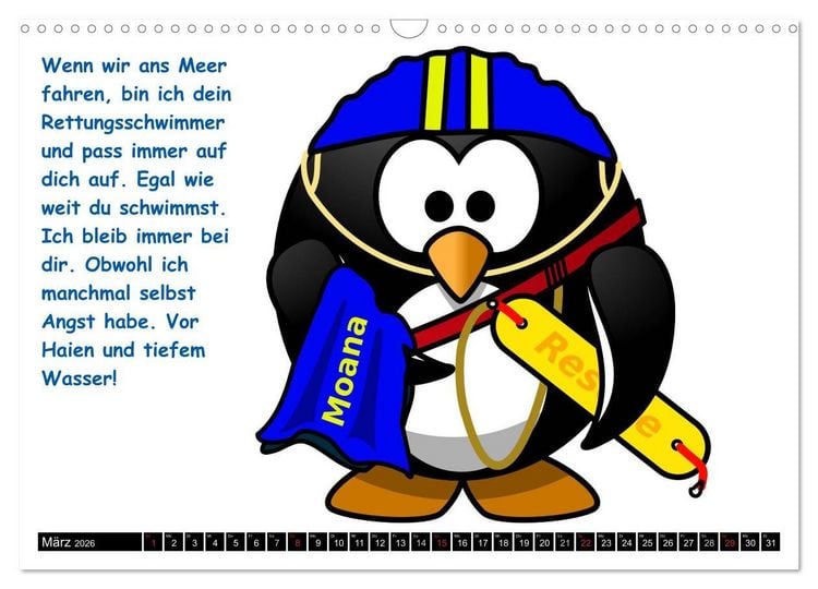 Produktbild: Pinguin-Elfe (Wandkalender 2026 DIN A3 quer), CALVENDO Monatskalender