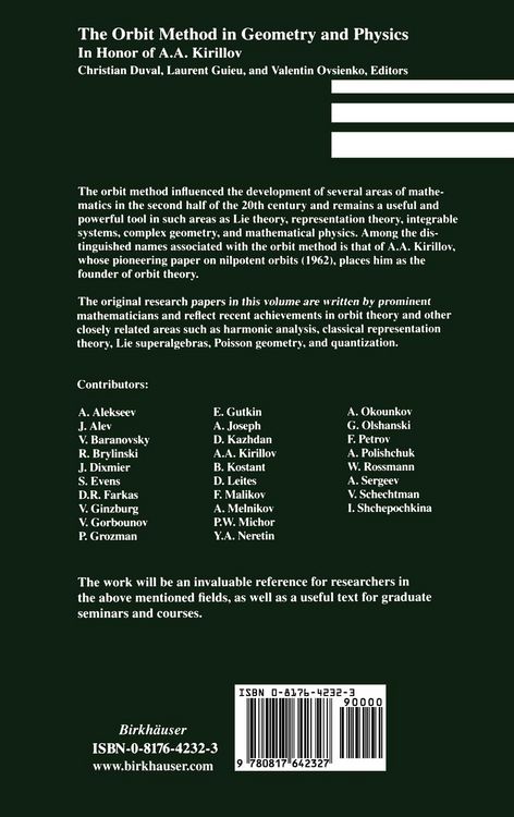 Produktbild: The Orbit Method in Geometry and Physics
