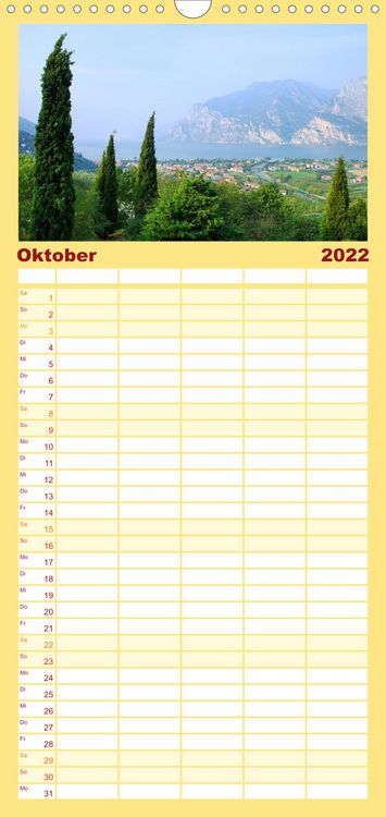 Produktbild: Familienplaner Gardasee (Wandkalender 2022 , 21 cm x 45 cm, hoch)