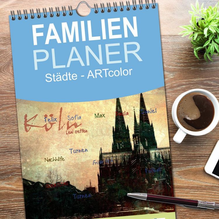 Produktbild: Familienplaner 2026 - K&ouml;ln mit 5 Spalten (Wandkalender, 21 x 45 cm) CALVENDO
