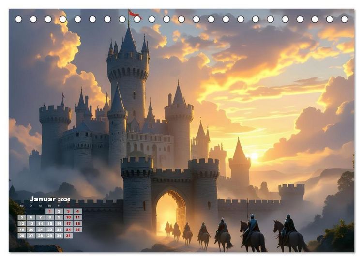 Produktbild: Burgen der Legenden (Tischkalender 2026 DIN A5 quer), CALVENDO Monatskalender