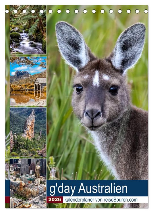 Produktbild: g'day Australien 2026 (Tischkalender 2026 DIN A5 hoch), CALVENDO Monatskalender