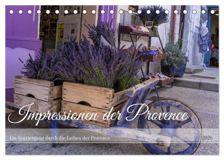 Produktbild: Impressionen der Provence (Tischkalender 2026 DIN A5 quer), CALVENDO Monatskalender
