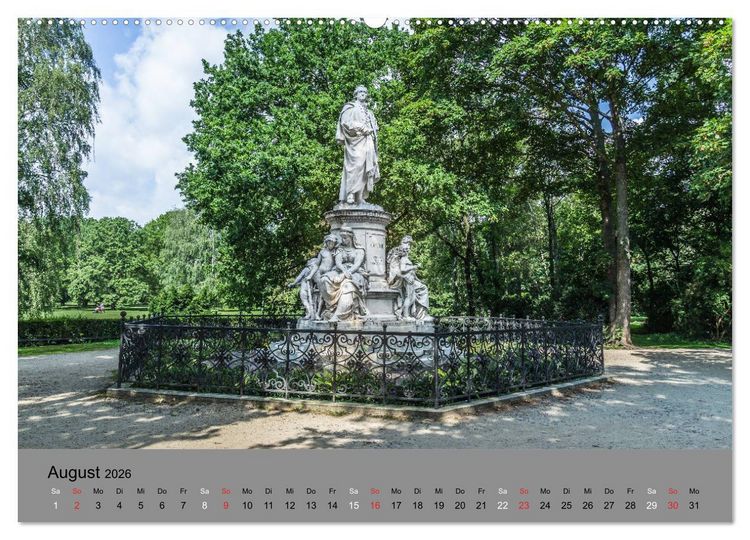 Produktbild: Gro&szlig;er Tiergarten Berlin - Von Dichtern und Komponisten (Wandkalender 2026 DIN A2 quer), CALVENDO Monatskalender