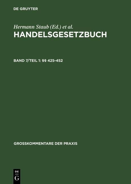 Produktbild: &sect;&sect; 425-452
