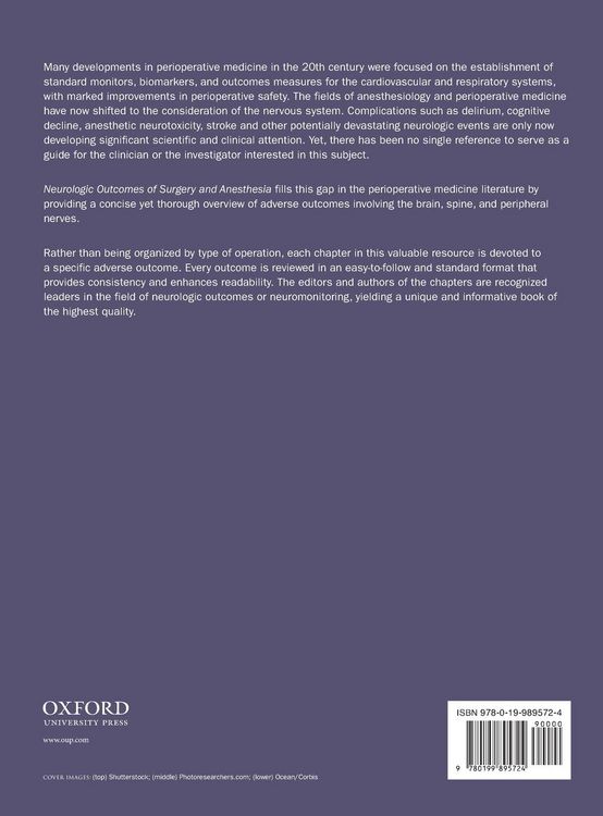 Produktbild: Neurologic Outcomes of Surgery and Anesthesia