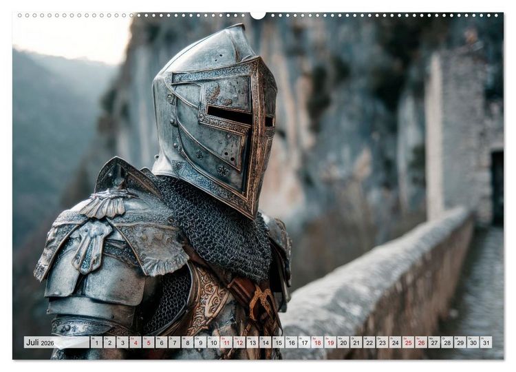Produktbild: Ritter - Legenden aus Stahl und Ehre (Wandkalender 2026 DIN A2 quer), CALVENDO Monatskalender