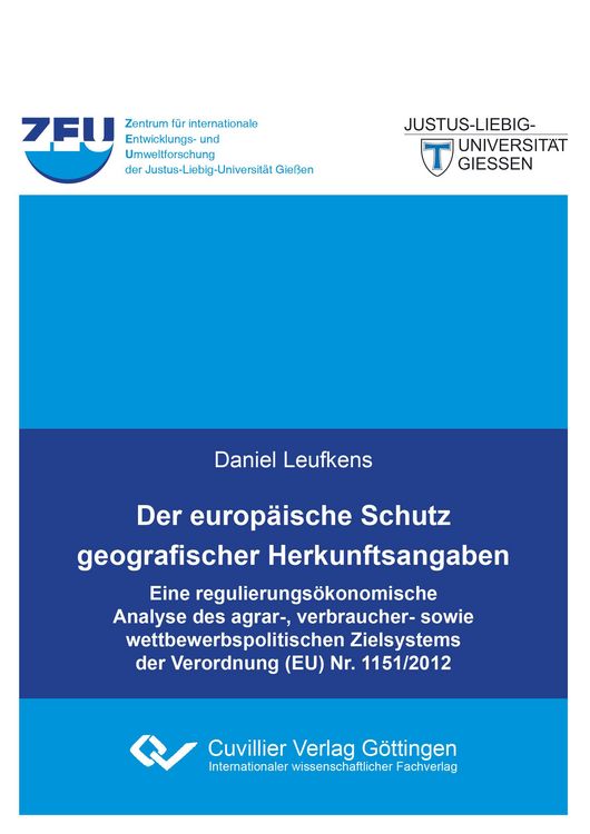 Produktbild: Der europ&auml;ische Schutz geografischer Herkunftsangaben