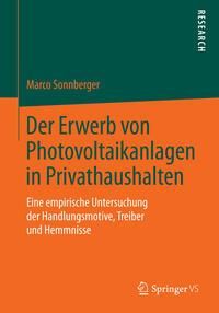 Produktbild: Der Erwerb von Photovoltaikanlagen in Privathaushalten