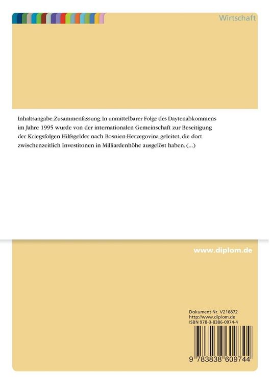 Produktbild: Rechtliche und steuerrechtliche Verh&auml;ltnisse in Bosnien und Herzegovina