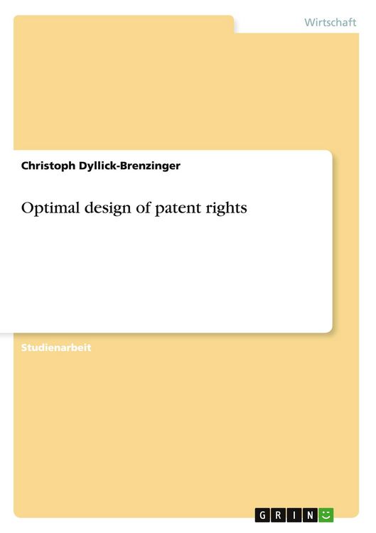 Produktbild: Optimal design of patent rights