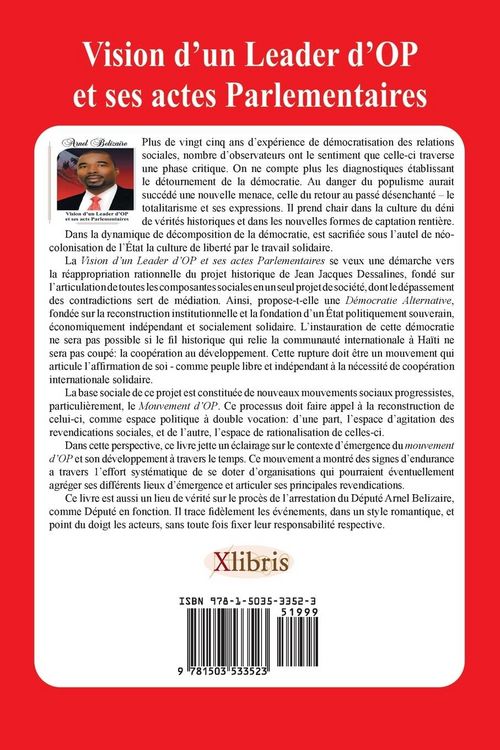 Produktbild: Vision d'un Leader d'OP et ses actes Parlementaires