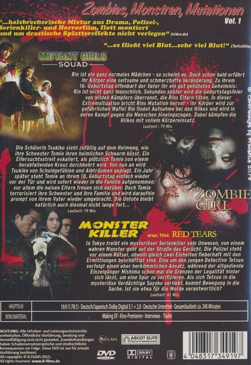 Produktbild: Zombies, Monstren, Mutationen Vol. 1 [3 DVDs]