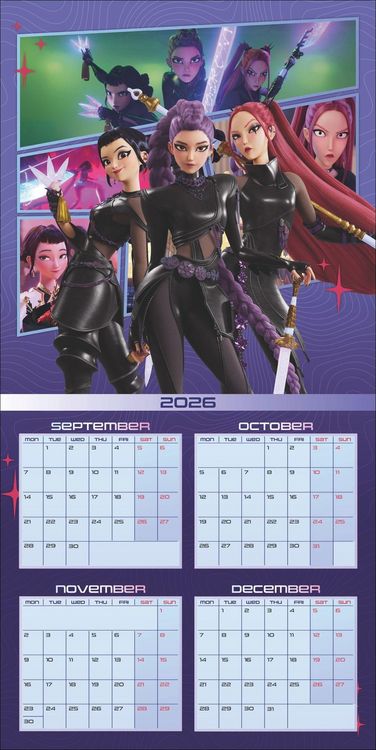 Produktbild: KPop Demon Hunters Broschurkalender 2027