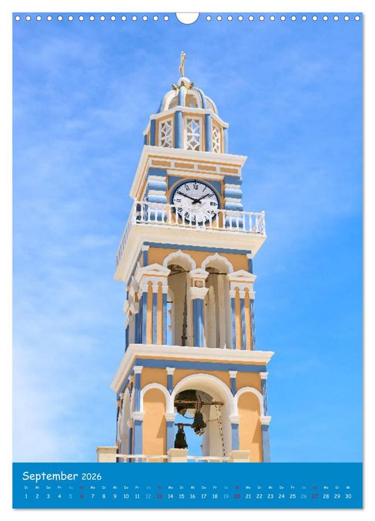 Produktbild: Griechenland - Die griechischen Inseln Mykonos und Santorini (Wandkalender 2026 DIN A3 hoch), CALVENDO Monatskalender
