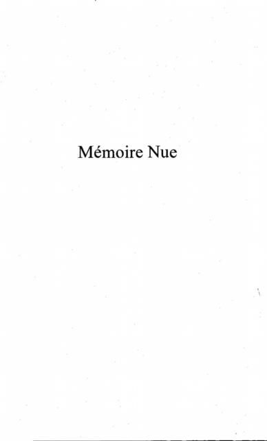 Produktbild: Memoire Nue