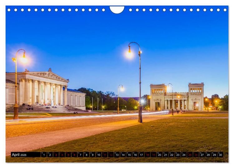 Produktbild: M&Uuml;NCHEN Impressionen einer Weltstadt (Wandkalender 2026 DIN A4 quer), CALVENDO Monatskalender