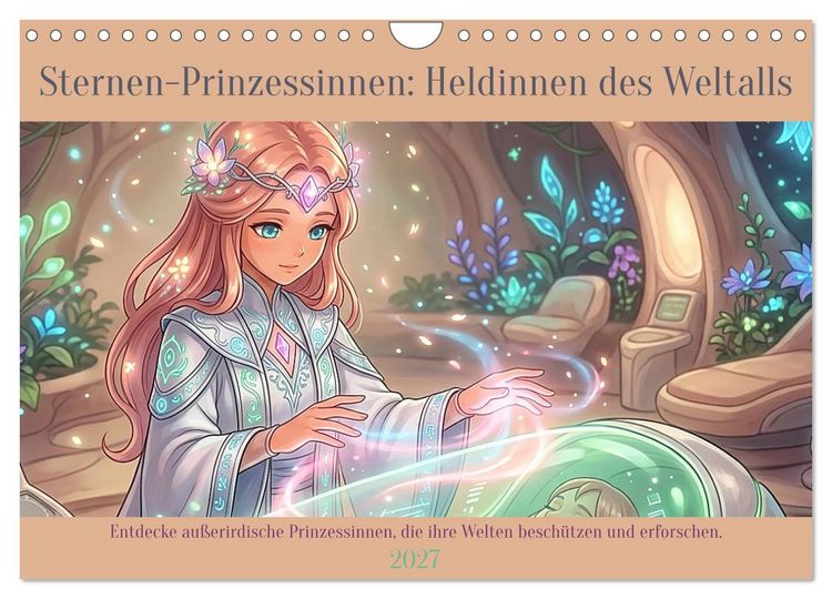 Produktbild: Sternen-Prinzessinnen: Heldinnen des Weltalls (Wandkalender 2027 DIN A4 quer), CALVENDO Monatskalender
