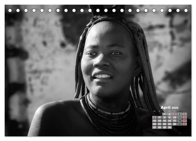 Produktbild: Namibia schwarzwei&szlig; (Tischkalender 2026 DIN A5 quer), CALVENDO Monatskalender