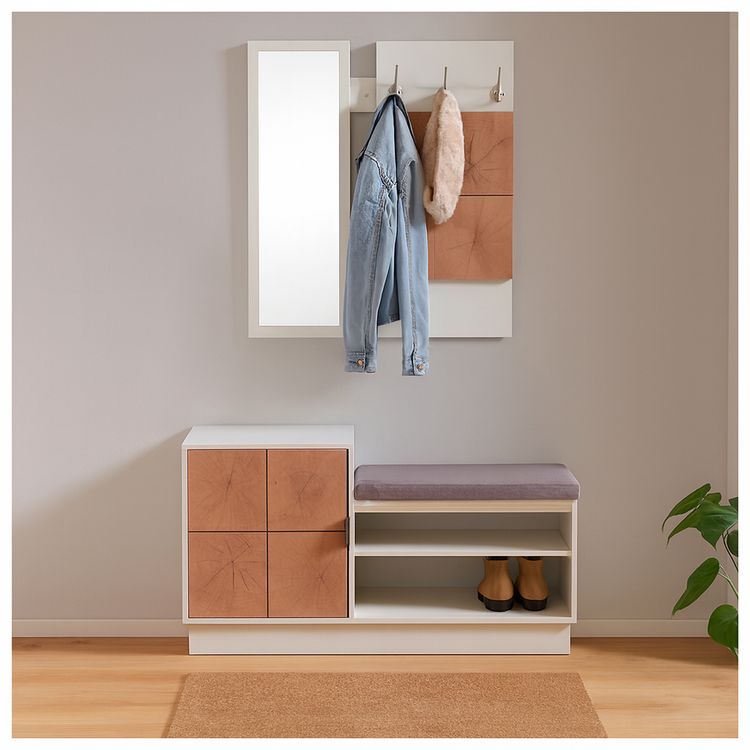 Produktbild: HTI-Living Garderobe Dana2 Wei&szlig; Garderobe Dana2 Wei&szlig;