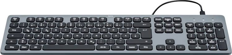 Produktbild: Hama CK-400 USB Tastatur Deutsch, QWERTZ Schwarz Multimediatasten