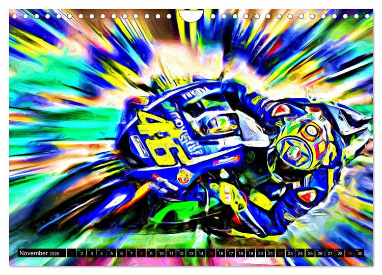 Produktbild: Fullspeed on two Wheels (Wandkalender 2026 DIN A4 quer), CALVENDO Monatskalender